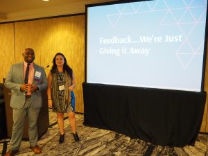 Karina Gomes and Maikel Alendy present at the 2016 Quality Matters Conference