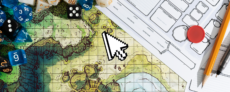 Image of a computer cursor hovering over a board game
